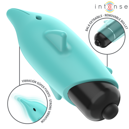INTENSE - ECHO VIBRATING BULLET BLUE DOLPHIN 8 X 4.7 CM