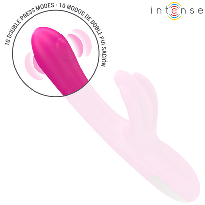 INTENSE - VIBRATORE MULTIFUNZIONE CONIGLIO BRITNEY 23 CM ROSA
