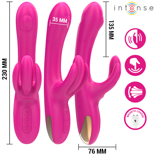 INTENSE - BRITNEY MULTIFUNCTIONAL RABBIT VIBRATOR 23 CM PINK