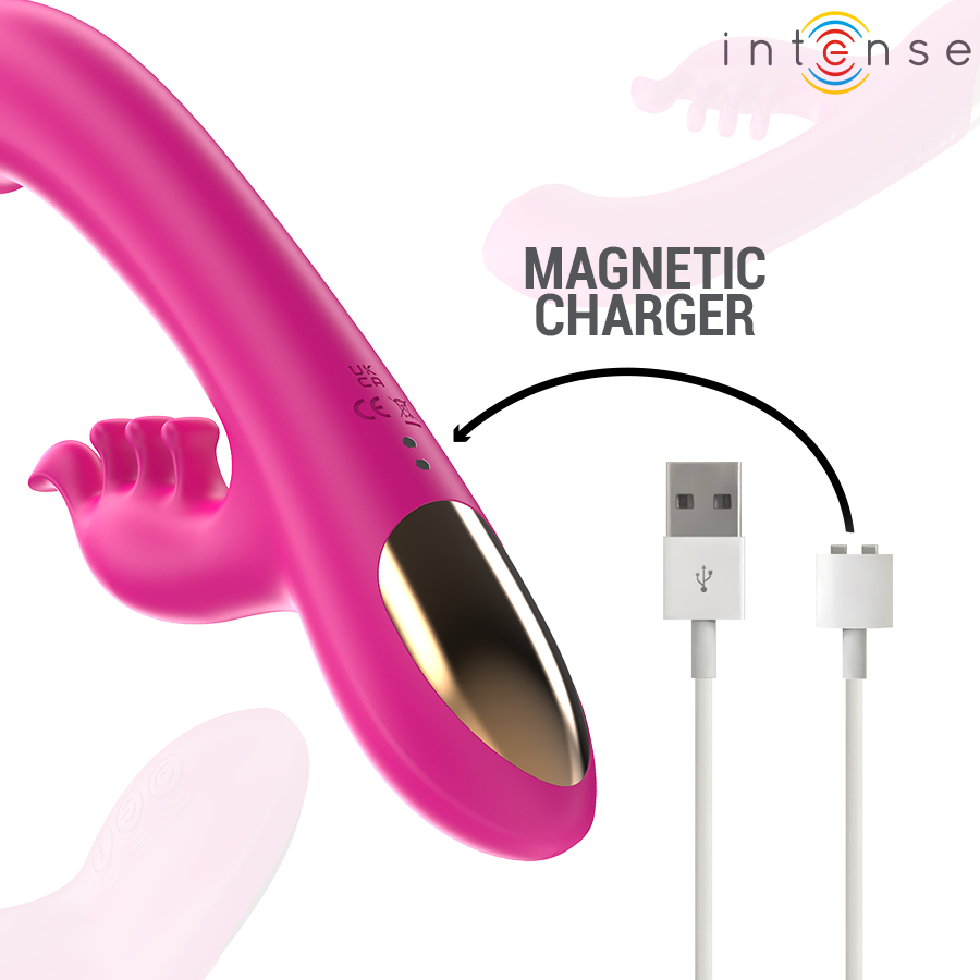 INTENSE - CHRISTINA MULTIFUNCTIONAL RABBIT VIBRATOR 22.5 CM PINK