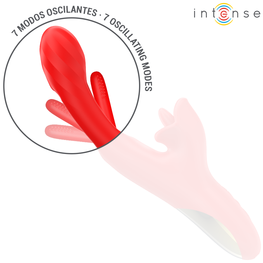 INTENSE - JESSICA MULTIFUNCTIONAL VIBRATOR CLITORAL STIMULATION 24.8 CM RED