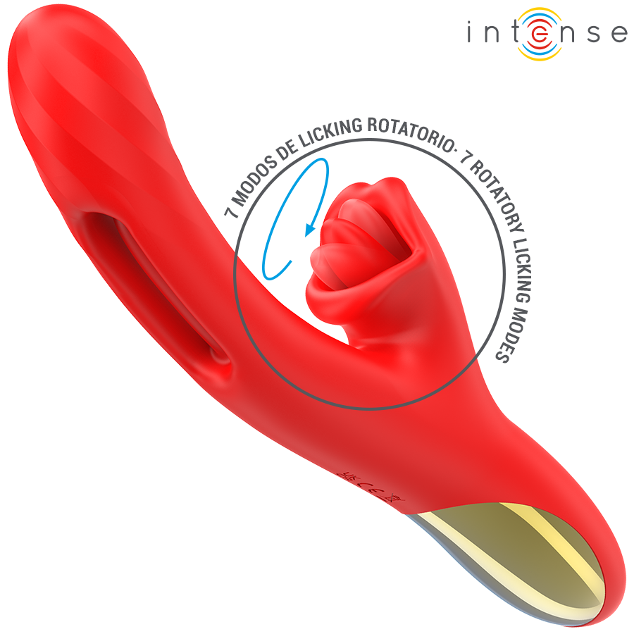 INTENSE - JESSICA MULTIFUNCTIONAL VIBRATOR CLITORAL STIMULATION 24.8 CM RED
