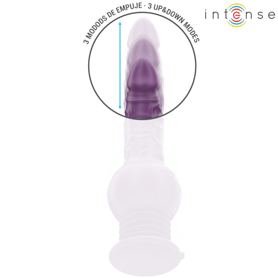 INTENSE - TATUM MULTIFUNCTIONAL VIBRATOR WITH UP AND DOWN VIBRATION 24 CM PURPLE