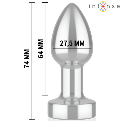 INTENSE - 10 VIBRATION METAL ANAL PLUG WITH REMOTE CONTROL S