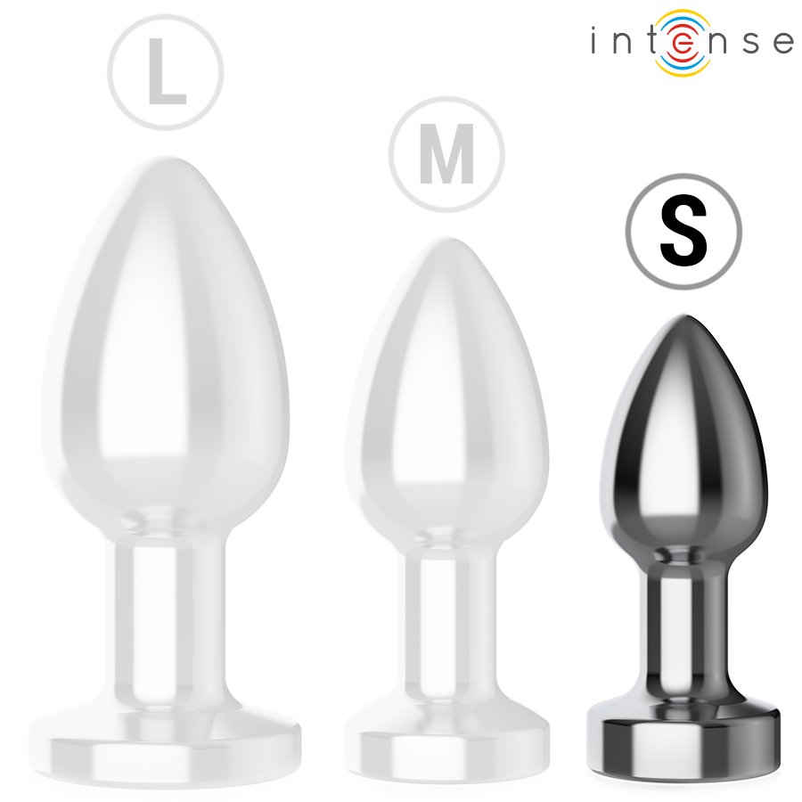 INTENSE - 10 VIBRATION METAL ANAL PLUG WITH REMOTE CONTROL S