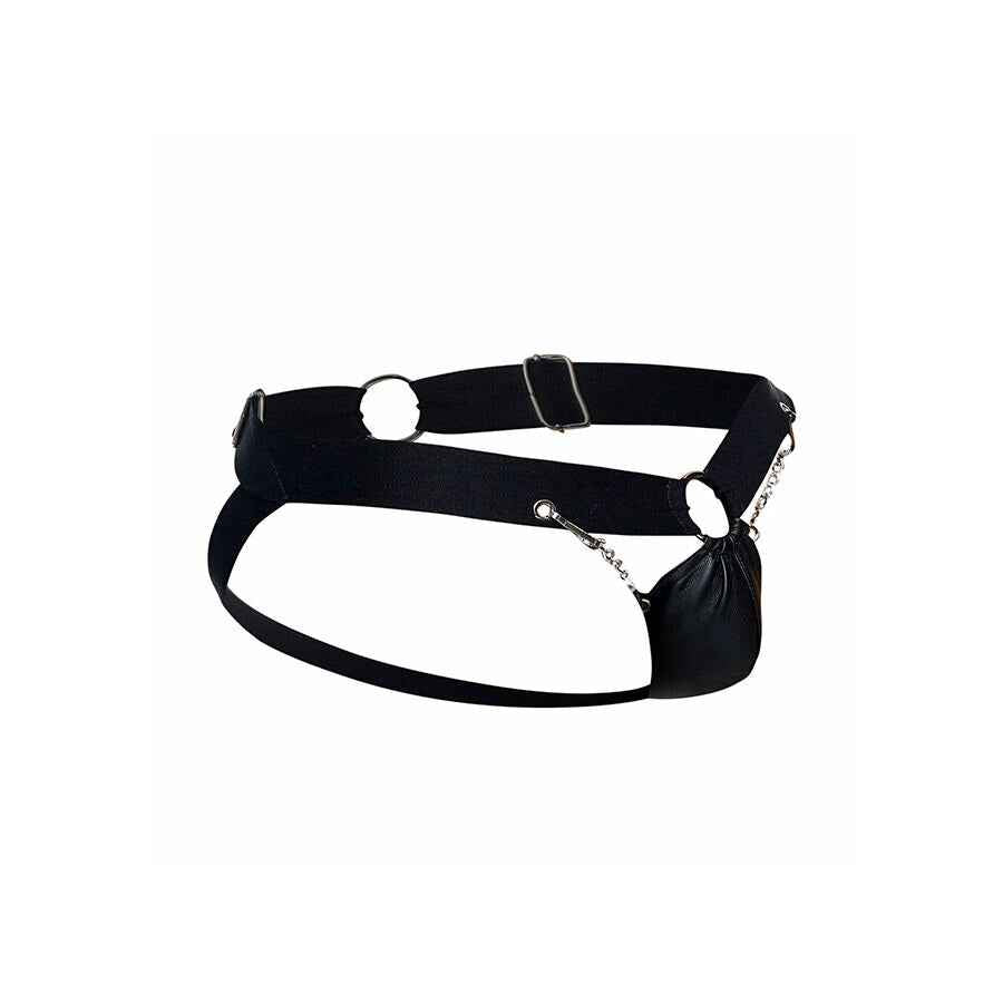 MOB - DNGEON JOCKSTRAP NERO CON CATENA TAGLIA UNICA