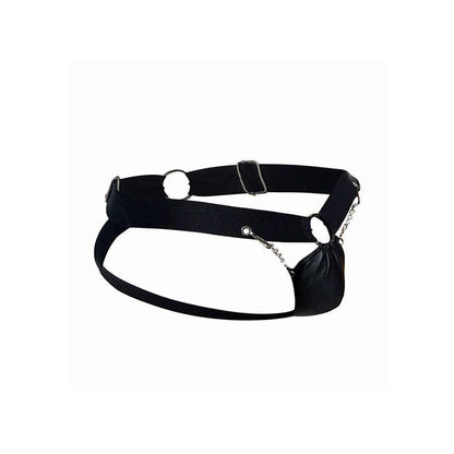 MOB - DNGEON JOCKSTRAP NERO CON CATENA TAGLIA UNICA