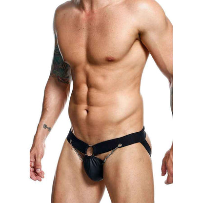 MOB - DNGEON JOCKSTRAP NERO CON CATENA TAGLIA UNICA