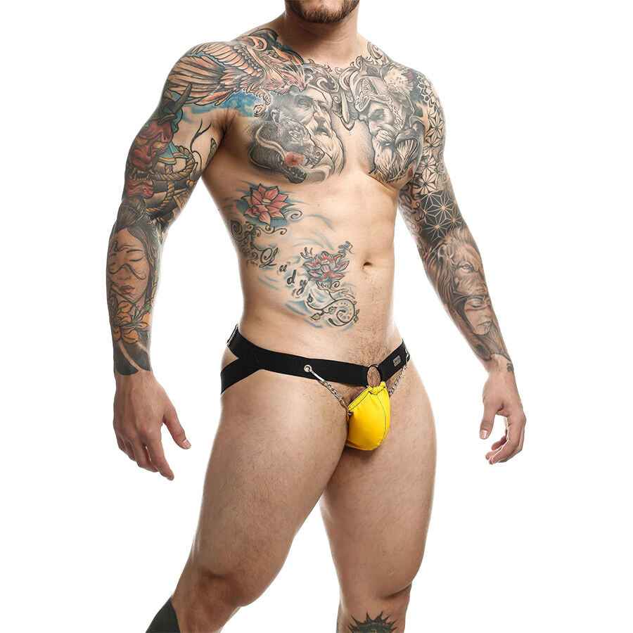 MOB - DNGEON JOCKSTRAP GIALLO CON CATENE TAGLIA UNICA