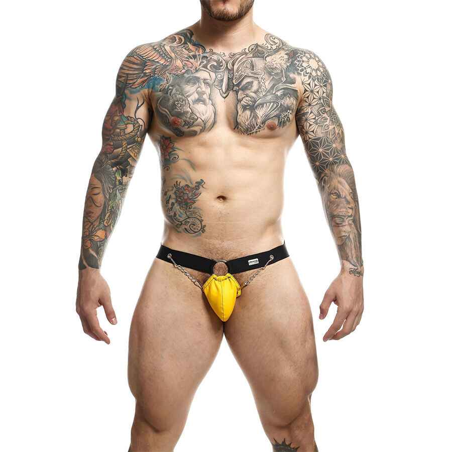 MOB - DNGEON JOCKSTRAP GIALLO CON CATENE TAGLIA UNICA