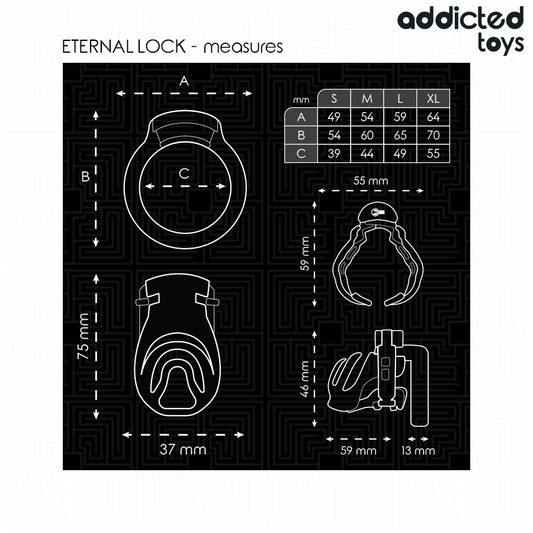 ADDICTED TOYS LOCKED - 9 CM ETERNALLY LOCKED PENIS CAGE