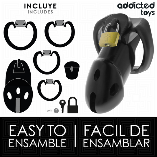 ADDICTED TOYS LOCKED - NON-BREAKING DEN PENIS CAGE 9.8 CM
