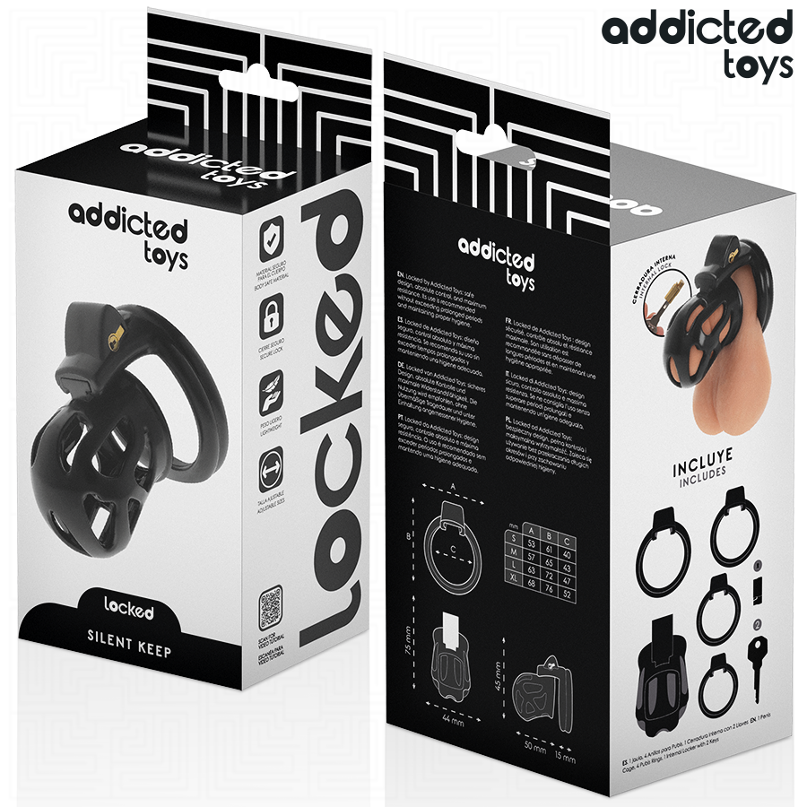 ADDICTED TOYS LOCKED - SILENT PENIS CAGE 7.5 CM