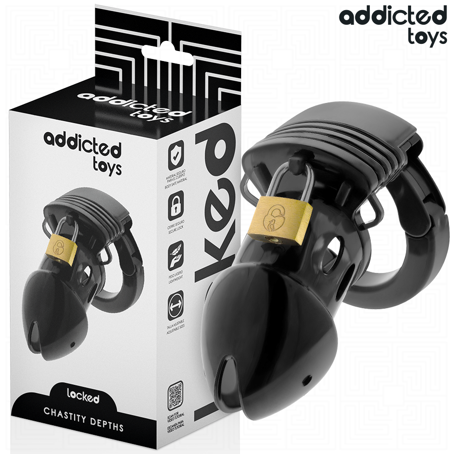ADDICTED TOYS LOCKED - 7.5CM DEEP CHASTITY PENIS CAGE