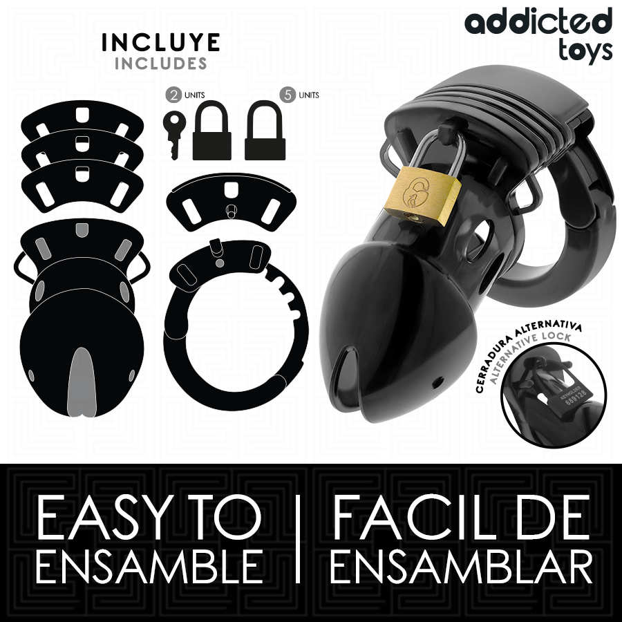 ADDICTED TOYS LOCKED - 7.5CM DEEP CHASTITY PENIS CAGE
