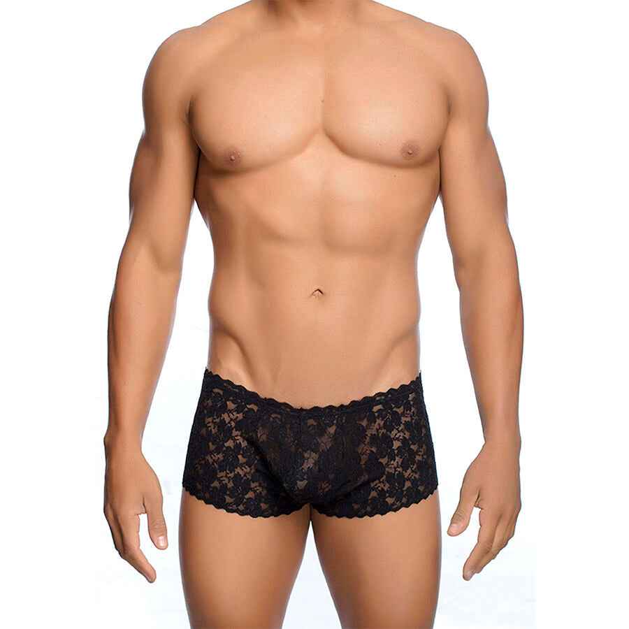 MOB - BOXER IN PIZZO NERO TAGLIA L/XL