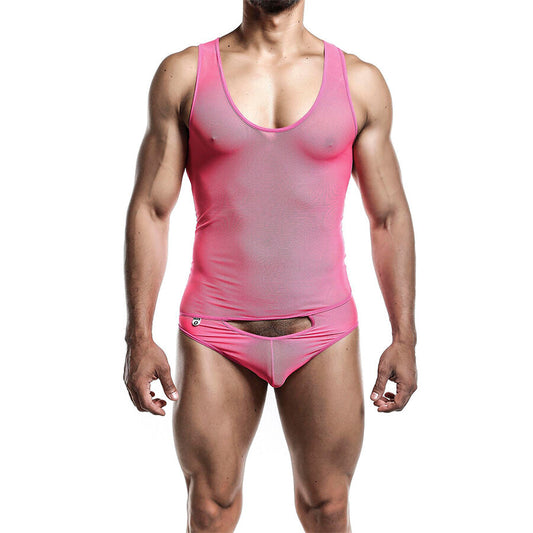 MOB - BODYSHEER ROSA TRASPARENTE TAGLIA L/XL