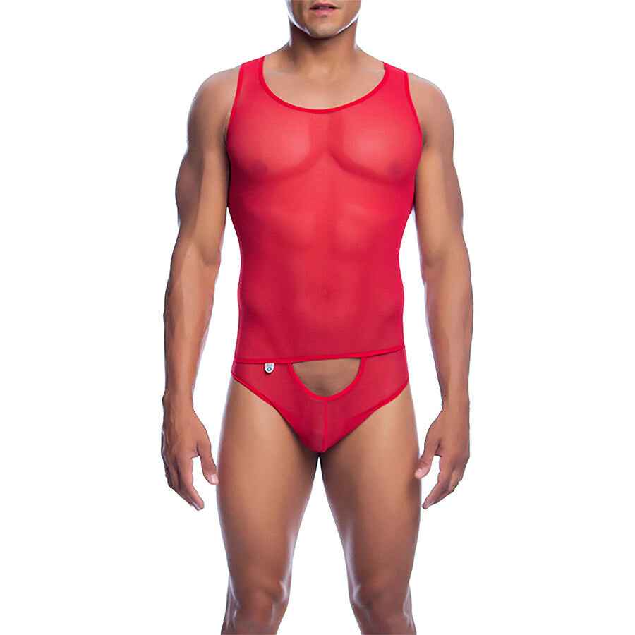MOB - BODYSHEER ROSSO TRASPARENTE TAGLIA L/XL