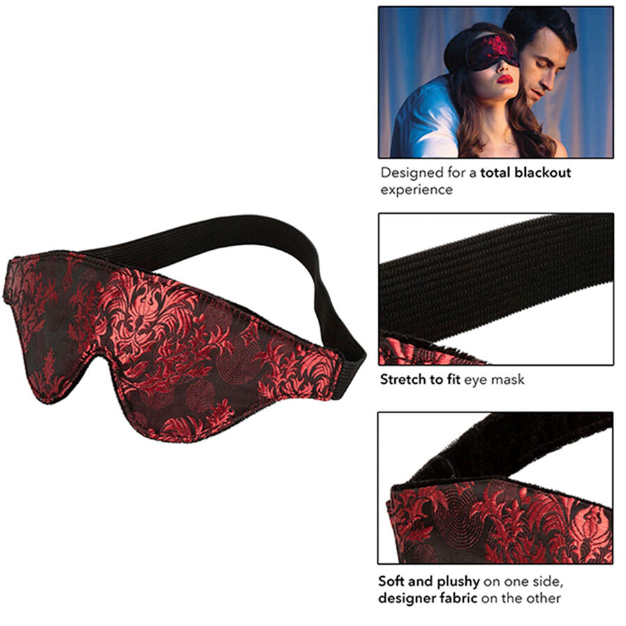 CALEXOTICS - SCANDAL MATTE EYE MASK WITH RED DETAILS