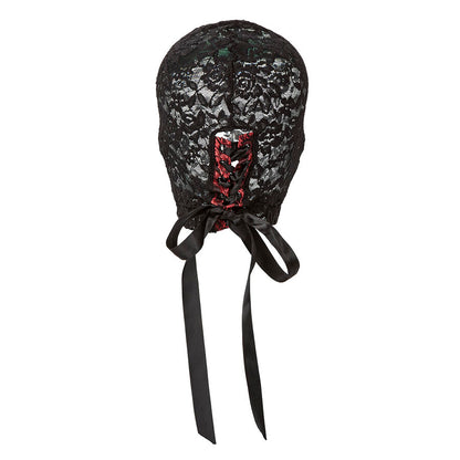 CALEXOTICS - SCANDAL BLACK LACE BALACLAVA WITH BOW