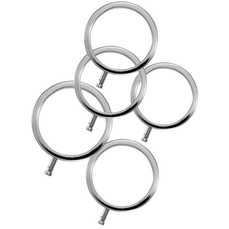 ELECTRASTIM - ELECTRARINGS METAL COCK RINGS PACK OF 5