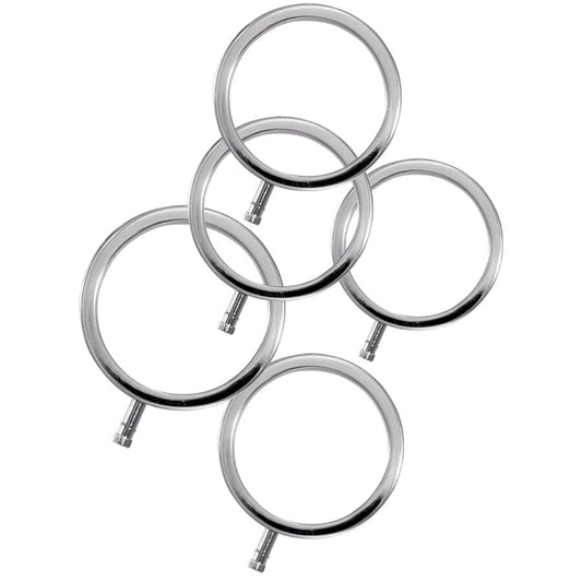 ELECTRASTIM - ELECTRARINGS METAL COCK RINGS PACK OF 5