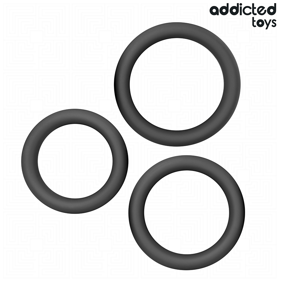 ADDICTED TOYS - FLAT SILICONE RING SET