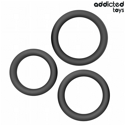 ADDICTED TOYS - FLAT SILICONE RING SET