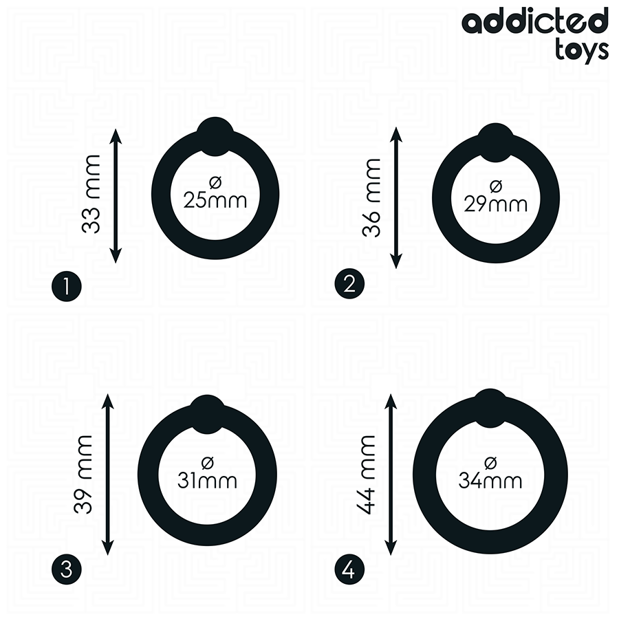 ADDICTED TOYS - SILICONE PRESSURE RING SET
