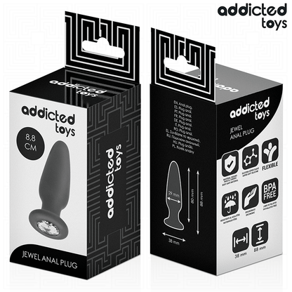ADDICTED TOYS - BALL PLUG WITH JEWEL SIZE S 8.8 CM