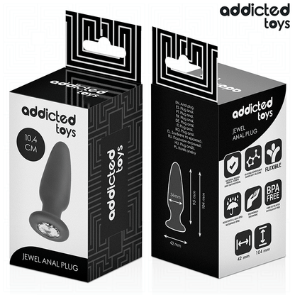 ADDICTED TOYS - BUTT PLUG WITH JEWEL SIZE M 10.4 CM