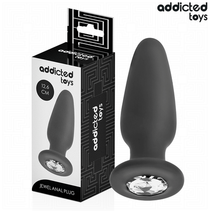 ADDICTED TOYS - BALL PLUG WITH JEWEL SIZE L 12.6 CM