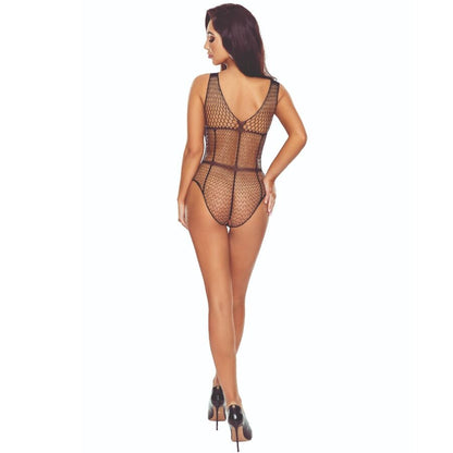 PASSION - BS114 BODYSTOCKING WITH BLACK GRILLE