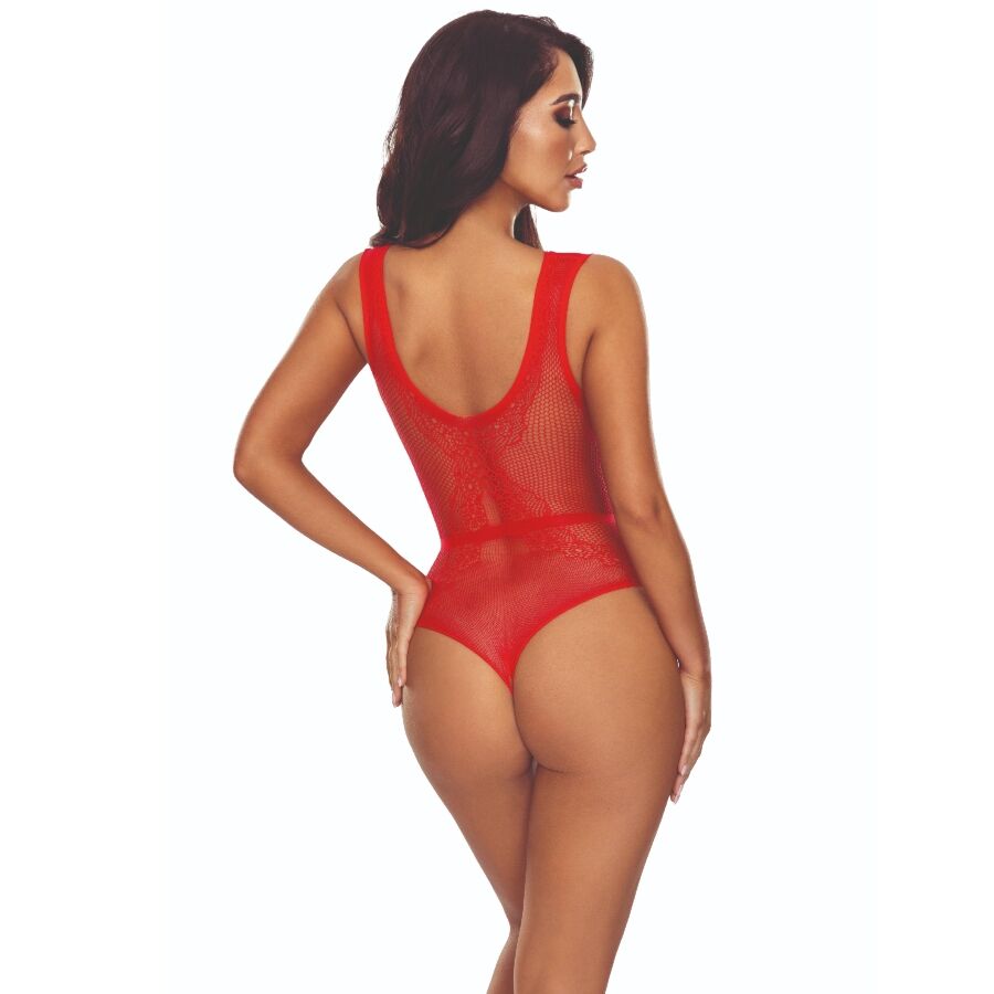 PASSION - BS115 BODYSTOCKING GRID RED