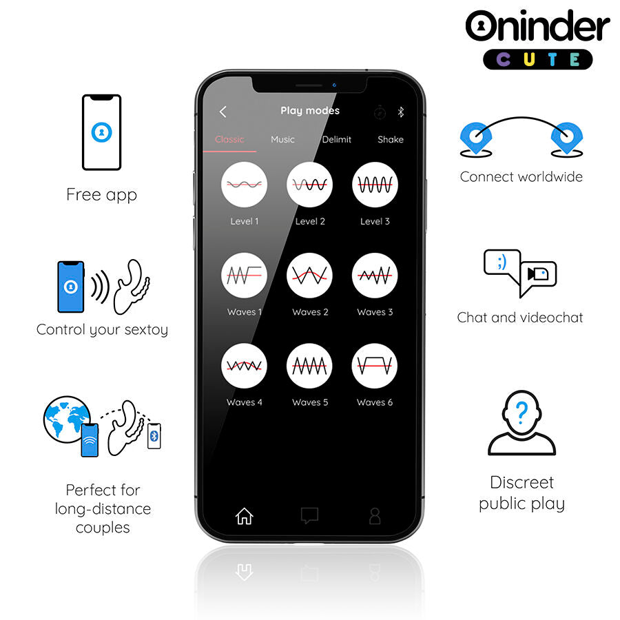 ONINDER CUTE - LOVE 3 SOME TRIPLE VIBRATOR - FREE APP WORLDWIDE