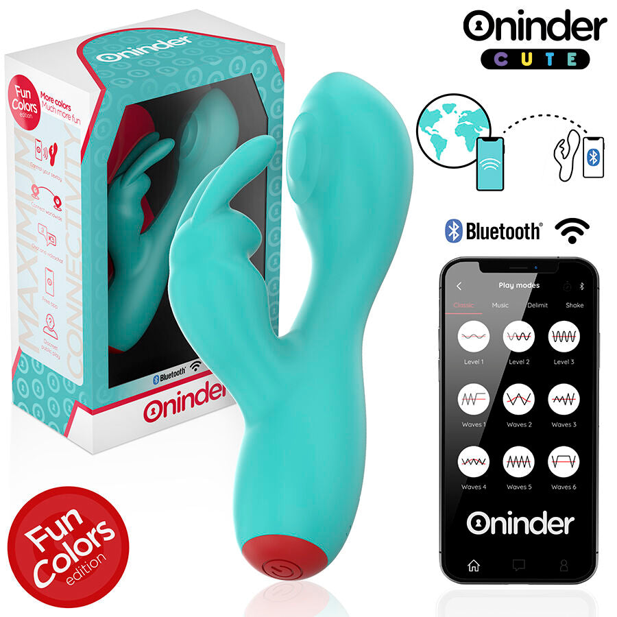 ONINDER CUTE - LOVE BUNNY G-SPOT CLITORAL VIBRATOR - FREE APP WORLDWIDE