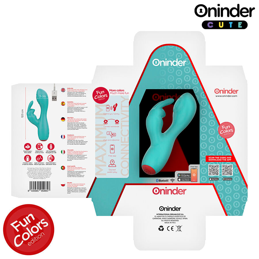 ONINDER CUTE - LOVE BUNNY G-SPOT CLITORAL VIBRATOR - FREE APP WORLDWIDE