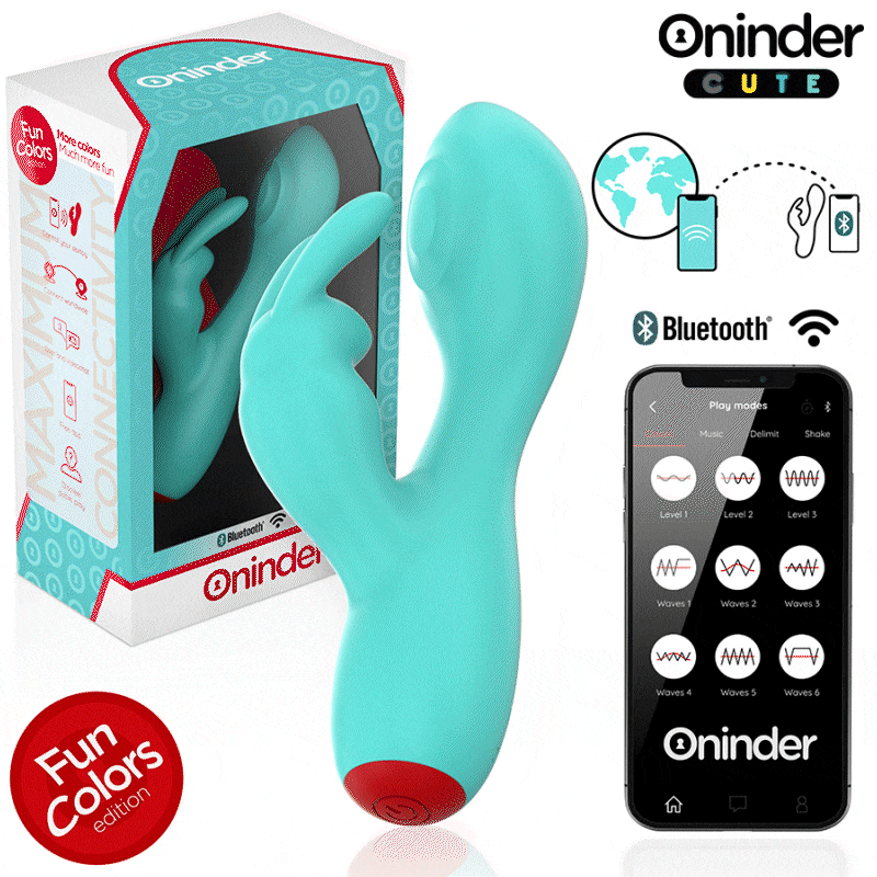 ONINDER CUTE - LOVE BUNNY G-SPOT CLITORAL VIBRATOR - FREE APP WORLDWIDE