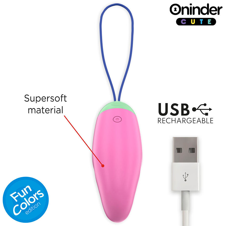 ONINDER CUTE - 360° VIBRO-ROTATING SILICONE EGG FOR LOVE AND PLEASURE - FREE APP WORLDWIDE