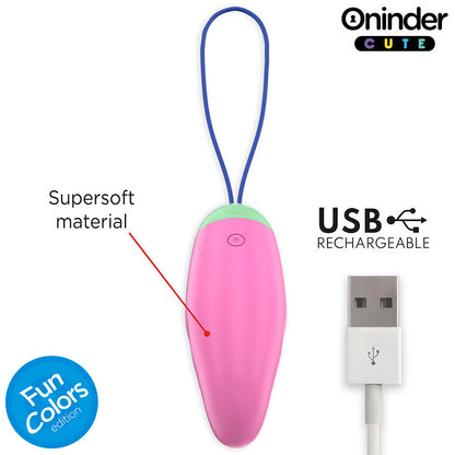ONINDER CUTE - 360° VIBRO-ROTATING SILICONE EGG FOR LOVE AND PLEASURE - FREE APP WORLDWIDE