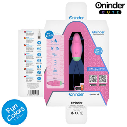 ONINDER CUTE - 360° VIBRO-ROTATING SILICONE EGG FOR LOVE AND PLEASURE - FREE APP WORLDWIDE