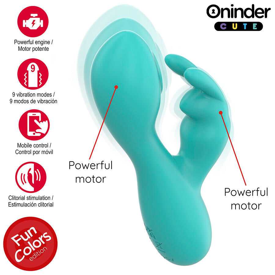 ONINDER CUTE - LOVE BUNNY G-SPOT CLITORAL VIBRATOR - FREE APP WORLDWIDE