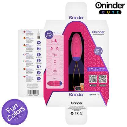 ONINDER CUTE - SILICONE EGG WITH VIBRO-WAVE AND PLEASURE - FREE APP WORLDWIDE