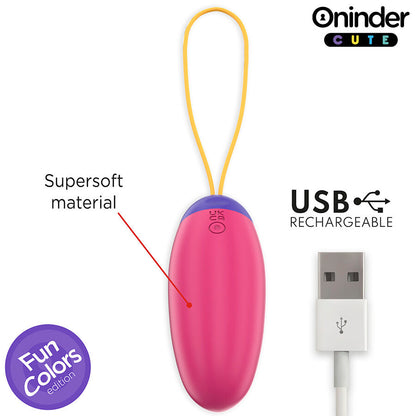 ONINDER CUTE - SILICONE EGG WITH VIBRO-WAVE AND PLEASURE - FREE APP WORLDWIDE