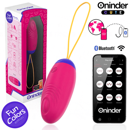 ONINDER CUTE - SILICONE EGG WITH VIBRO-WAVE AND PLEASURE - FREE APP WORLDWIDE