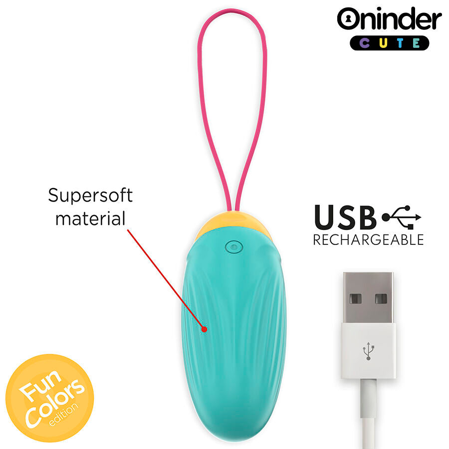 ONINDER CUTE - SILICONE ROTATING VIBRATING EGG WITH GEM FOR LOVE AND PLEASURE - FREE APP WORLDWIDE