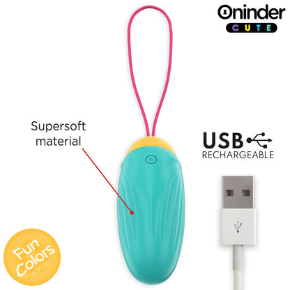 ONINDER CUTE - SILICONE ROTATING VIBRATING EGG WITH GEM FOR LOVE AND PLEASURE - FREE APP WORLDWIDE