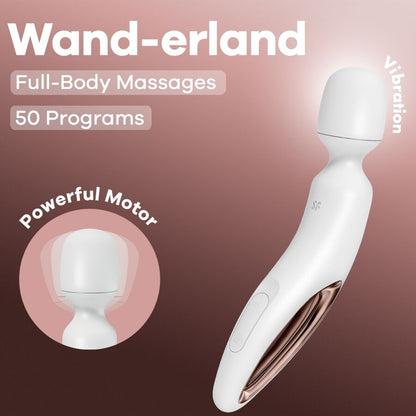 SATISFYER - ERLAND WAND VIBRATING MASSAGER WHITE
