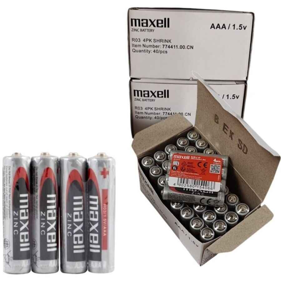 MAXELL - BATTERIA SALINA MANGANESO AAA R03 RETRATTILE*4