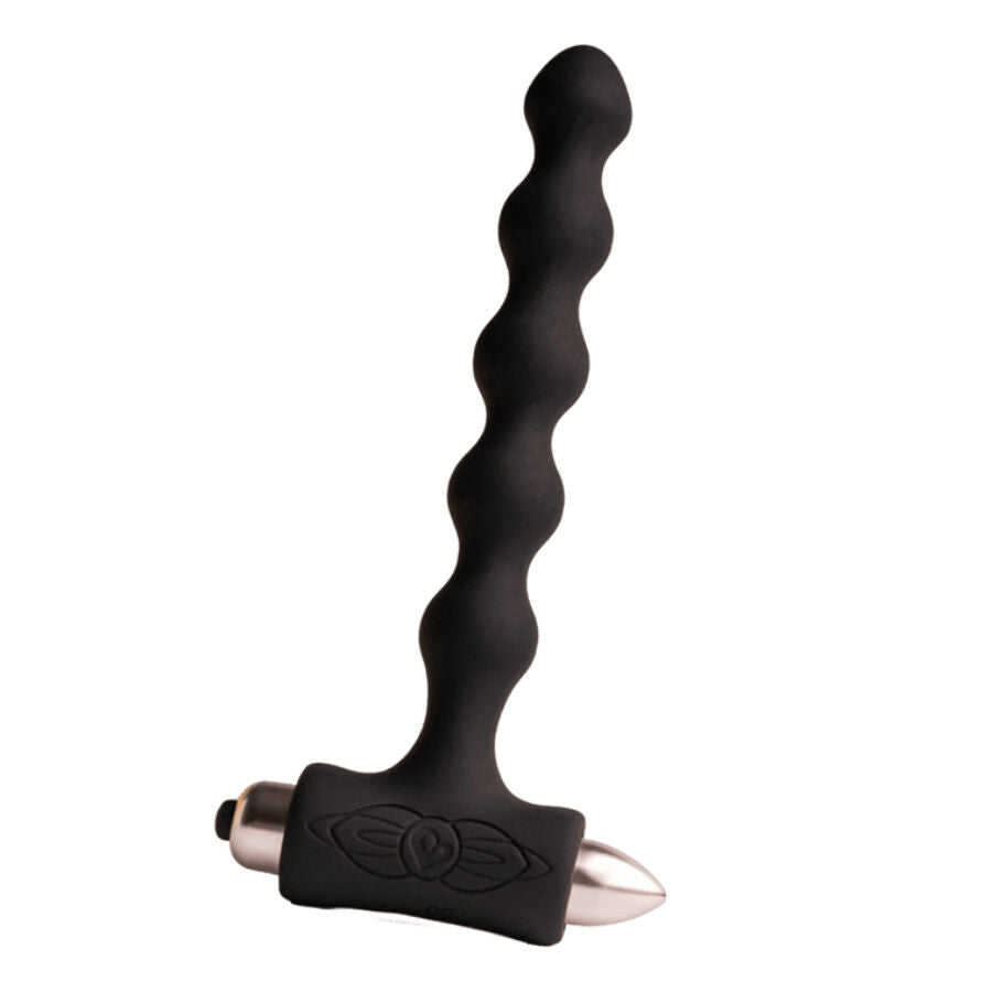 ROCKS-OFF - PETITE SENSATIONS PEARLS ANAL PLUG VIBRATOR BLACK